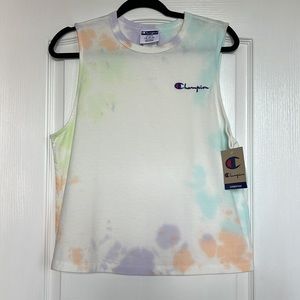 NWT CHAMPION boyfriend tie dye tank top size L